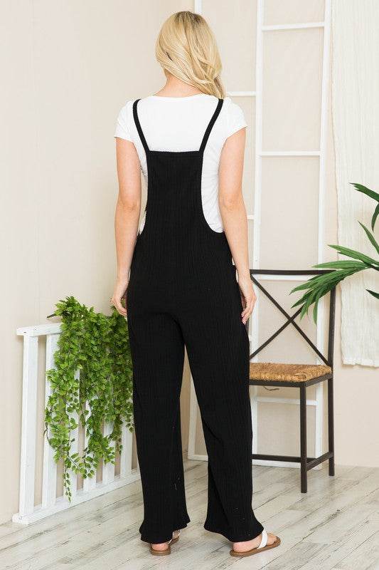 Wide Leg Premium Cotton Rib Overalls - Shop Style & More | Fresh Looks, Everyday Deals & Free Shipping