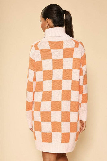 Checkered turtleneck sweater dress - Shop Style & More | Fresh Looks, Everyday Deals & Free Shipping