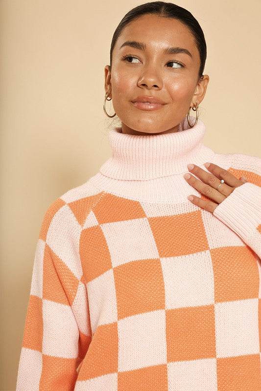Checkered turtleneck sweater dress - Shop Style & More | Fresh Looks, Everyday Deals & Free Shipping