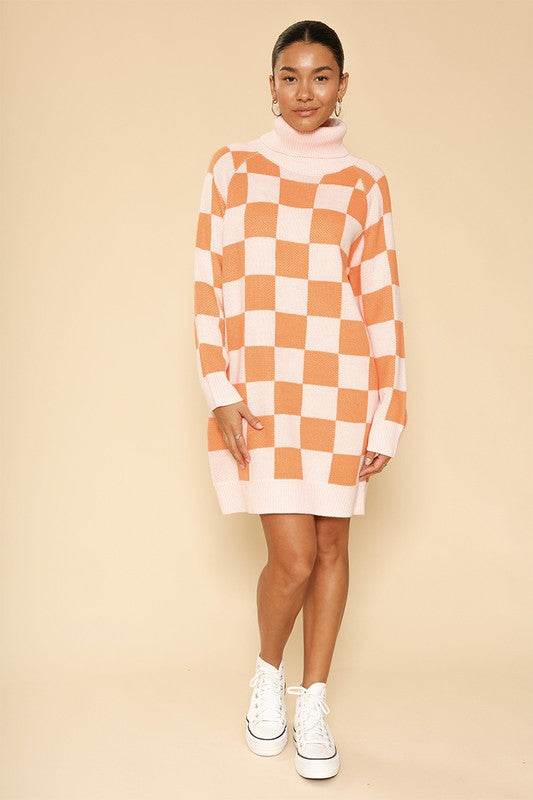 Checkered turtleneck sweater dress - Shop Style & More | Fresh Looks, Everyday Deals & Free Shipping