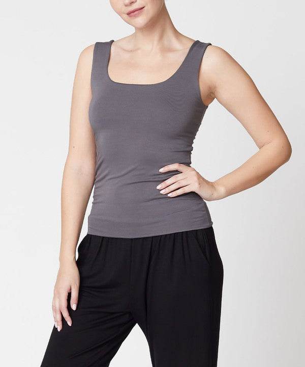 BAMBOO DOUBLE LAYERED TANK - Shop Style & More | Fresh Looks, Everyday Deals & Free Shipping