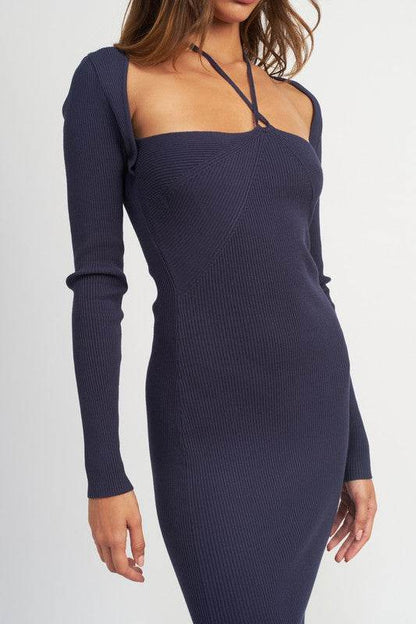 HALTER NECK MAXI DRESS WITH SLIT - Shop Style & More | Fresh Looks, Everyday Deals & Free Shipping