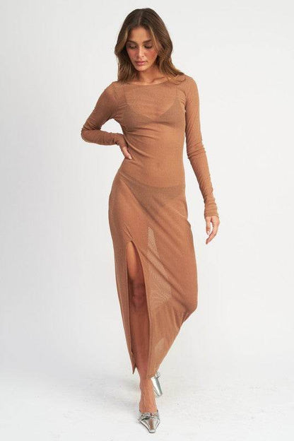GLITTER MESH MAXI DRESS - Shop Style & More | Fresh Looks, Everyday Deals & Free Shipping