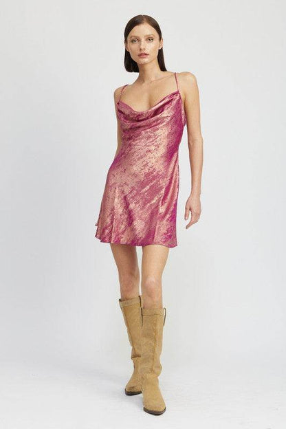 COWL NECK MNI SLIP DRESS - Shop Style & More | Fresh Looks, Everyday Deals & Free Shipping