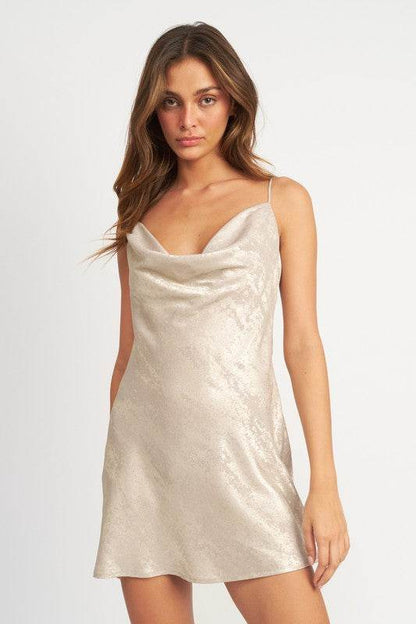 COWL NECK MNI SLIP DRESS - Shop Style & More | Fresh Looks, Everyday Deals & Free Shipping