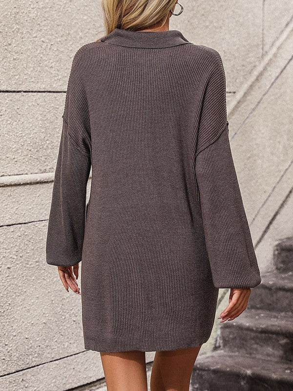 Long sleeve ribbed knit dress - Shop Style & More | Fresh Looks, Everyday Deals & Free Shipping
