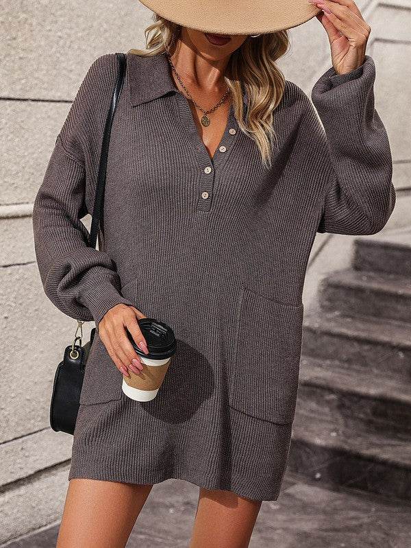 Long sleeve ribbed knit dress - Shop Style & More | Fresh Looks, Everyday Deals & Free Shipping