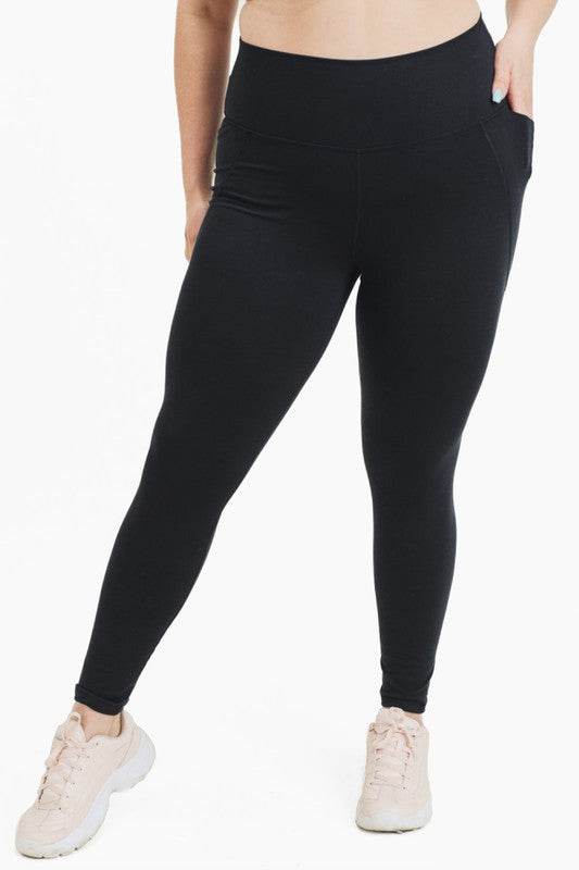 Curvy Tapered Band Essential High Waist Leggings - Shop Style & More | Fresh Looks, Everyday Deals & Free Shipping