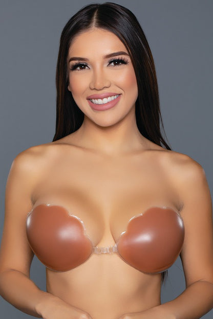 2317 Scalloped Edge Silicone Bra Tan Bras