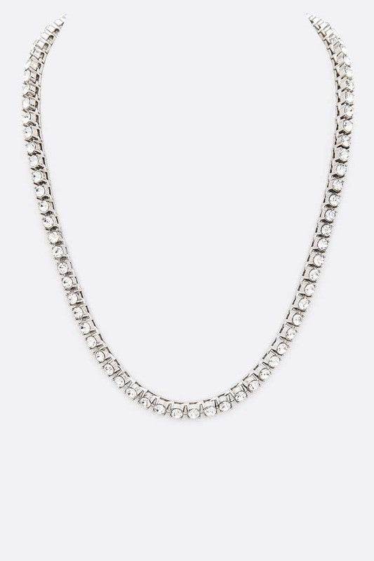 18 Rhinestone Single Row Necklace - Shop Style & More | Fresh Looks, Everyday Deals & Free Shipping