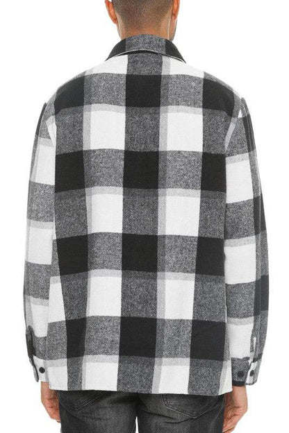 Mens Checkered Soft Flannel Shacket - Shop Style & More | Fresh Looks, Everyday Deals & Free Shipping