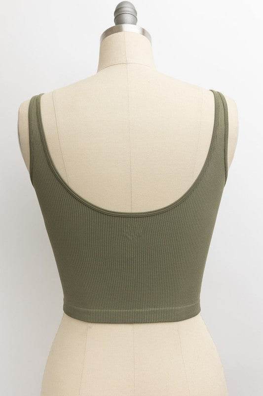 Ribbed Underline Seams Brami Top - Shop Style & More | Fresh Looks, Everyday Deals & Free Shipping