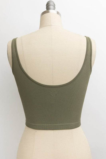 Ribbed Underline Seams Brami Top - Shop Style & More | Fresh Looks, Everyday Deals & Free Shipping