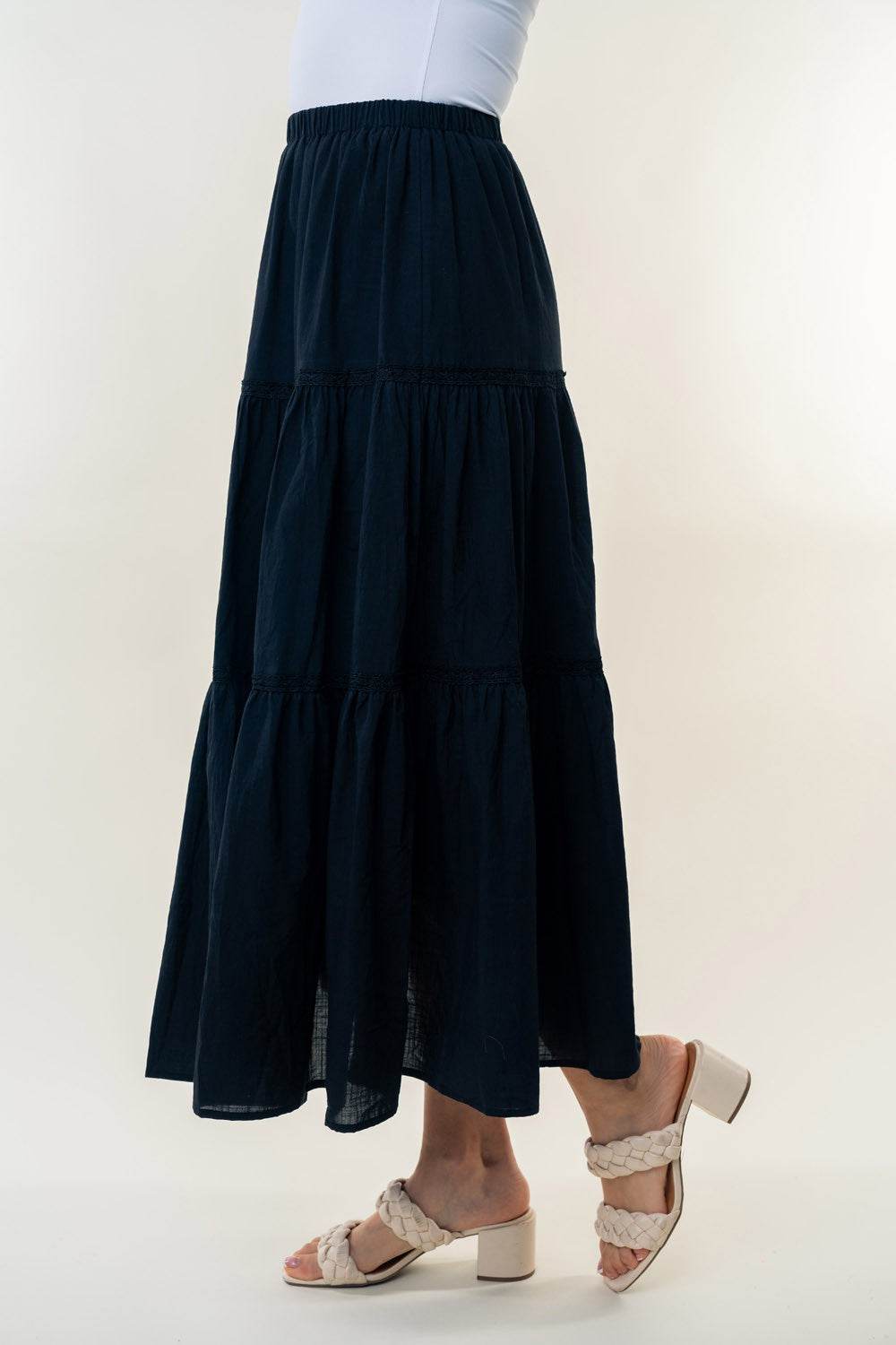 White Birch High Waisted Tiered Maxi Skirt - Shop Style & More | Fresh Looks, Everyday Deals & Free Shipping