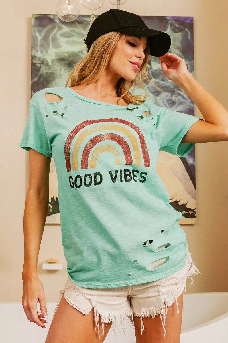 BiBi Cotton Slub Laser Top American Cow Boy Graphic - Shop Style & More | Fresh Looks, Everyday Deals & Free Shipping