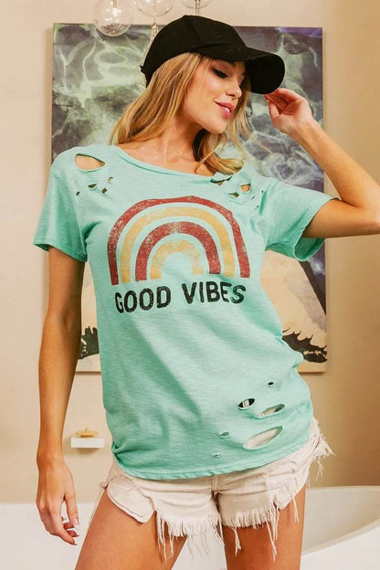 BiBi Cotton Slub Laser Top American Cow Boy Graphic - Shop Style & More | Fresh Looks, Everyday Deals & Free Shipping