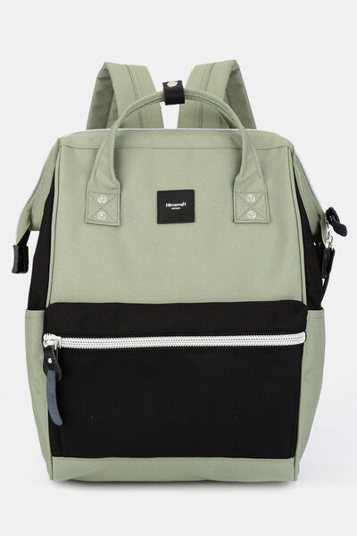 Himawari Water Resistant Canvas Backpack Bag with Side Pockets Sage Black One Size Bags