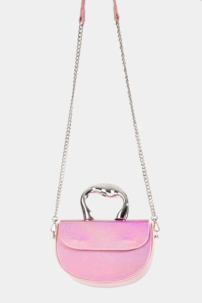 Fame Glossy Semi Circle Top Handle Bag Bags