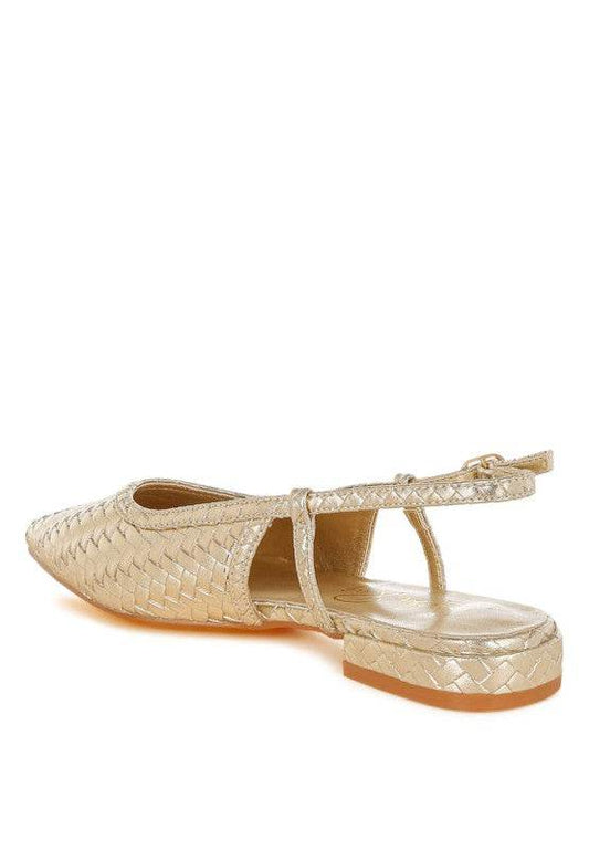 Kurina Metallic Woven Slingback Sandals - Shop Style & More | Fresh Looks, Everyday Deals & Free Shipping