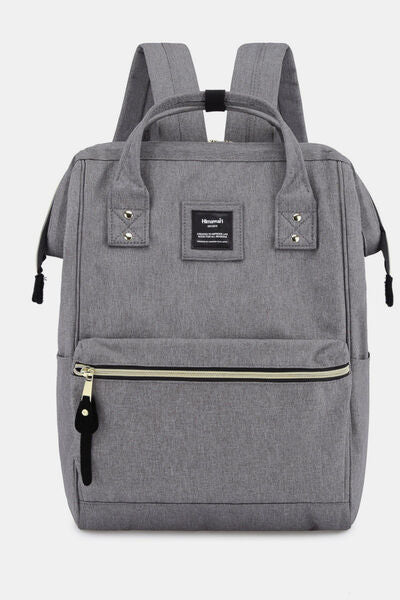 Himawari Waterproof Canvas Backpack Bag with Side Pockets Dark Gray One Size Bags