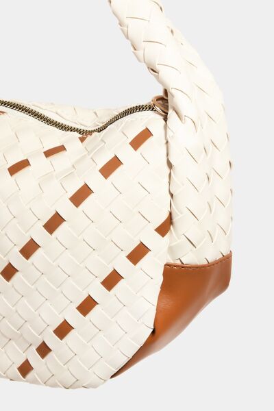 Fame Tassel Detail Weave Semi Circle Bag Bags