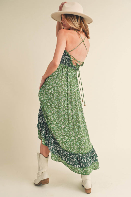 Aemi + Co Ditsy Floral Ruffled Hem Maxi Cami Dress - Shop Style & More | Fresh Looks, Everyday Deals & Free Shipping