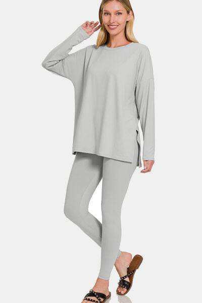Zenana Full Size Brushed Microfiber Top and Leggings Lounge Set - Shop Style & More | Fresh Looks, Everyday Deals & Free Shipping