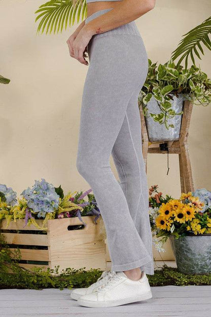 Women's Stone Washed Ribbed Yoga Pants - Shop Style & More | Fresh Looks, Everyday Deals & Free Shipping