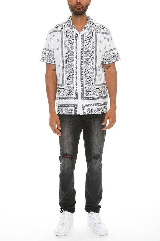 Mens Collared Print Button Down - Shop Style & More | Fresh Looks, Everyday Deals & Free Shipping