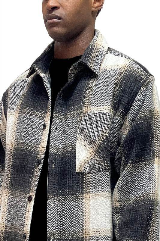 Flannel Shirt Jacket Checkered Plaid Shacket - Shop Style & More | Fresh Looks, Everyday Deals & Free Shipping
