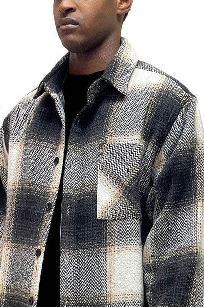 Flannel Shirt Jacket Checkered Plaid Shacket - Shop Style & More | Fresh Looks, Everyday Deals & Free Shipping