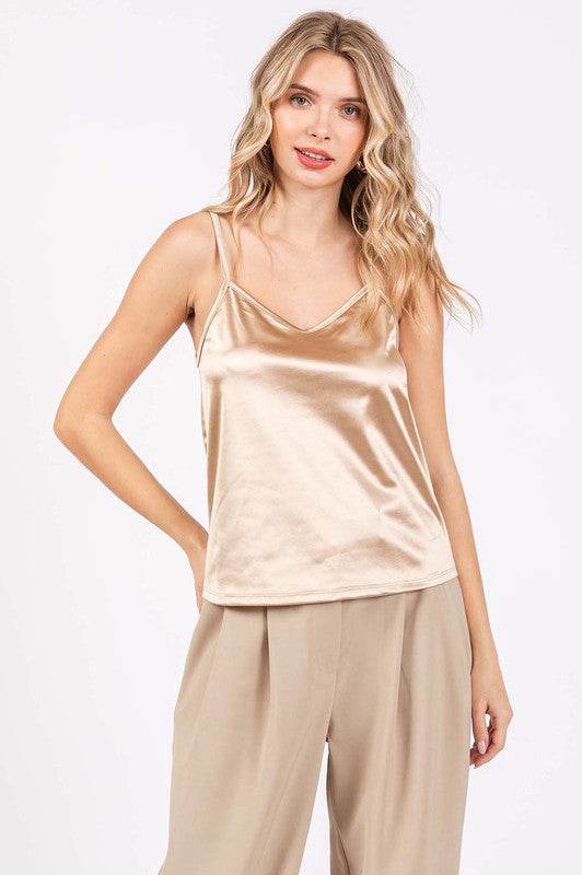 Satin Tank Top - Shop Style & More | Fresh Looks, Everyday Deals & Free Shipping