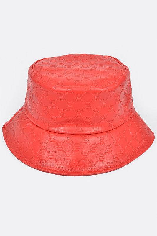 Embossed Pattern Faux Leather Bucket Hat - Shop Style & More | Fresh Looks, Everyday Deals & Free Shipping