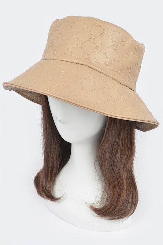 Embossed Pattern Faux Leather Bucket Hat - Shop Style & More | Fresh Looks, Everyday Deals & Free Shipping