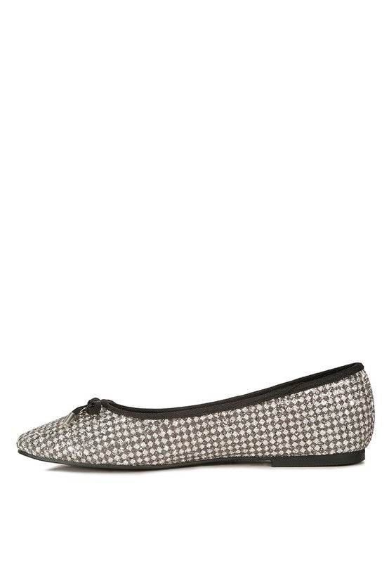 Harriet Glitter Faux Leather Flat Ballerinas - Shop Style & More | Fresh Looks, Everyday Deals & Free Shipping