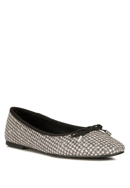 Harriet Glitter Faux Leather Flat Ballerinas - Shop Style & More | Fresh Looks, Everyday Deals & Free Shipping