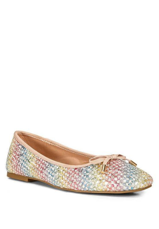 Harriet Glitter Faux Leather Flat Ballerinas - Shop Style & More | Fresh Looks, Everyday Deals & Free Shipping