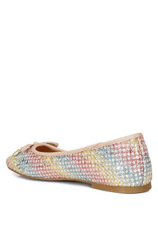 Harriet Glitter Faux Leather Flat Ballerinas - Shop Style & More | Fresh Looks, Everyday Deals & Free Shipping