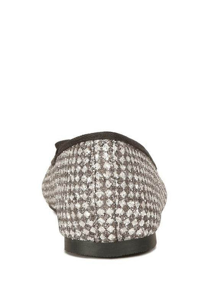 Harriet Glitter Faux Leather Flat Ballerinas - Shop Style & More | Fresh Looks, Everyday Deals & Free Shipping