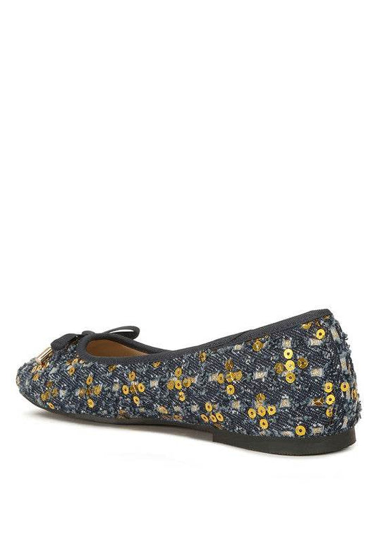 Florent Sequin Flat Bow Ballerinas - Shop Style & More | Fresh Looks, Everyday Deals & Free Shipping