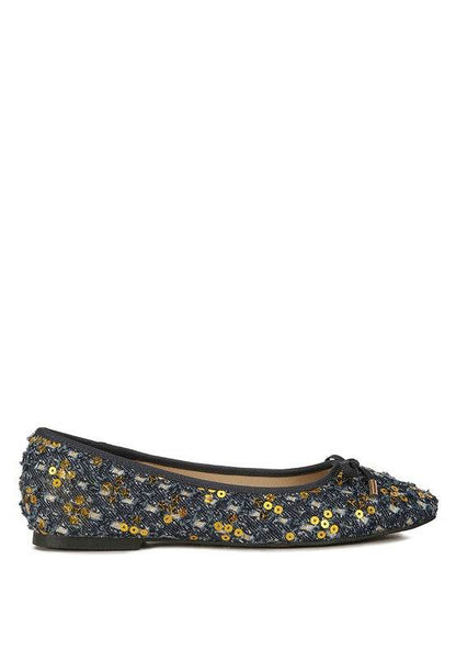 Florent Sequin Flat Bow Ballerinas - Shop Style & More | Fresh Looks, Everyday Deals & Free Shipping