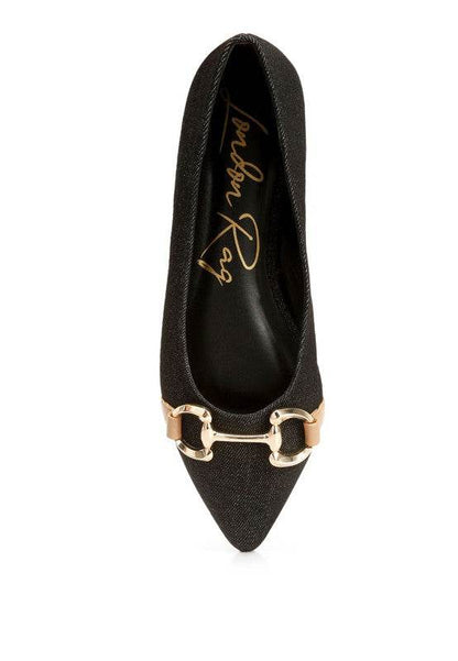 Cressida Denim Horsebit Detail Ballet Flats - Shop Style & More | Fresh Looks, Everyday Deals & Free Shipping