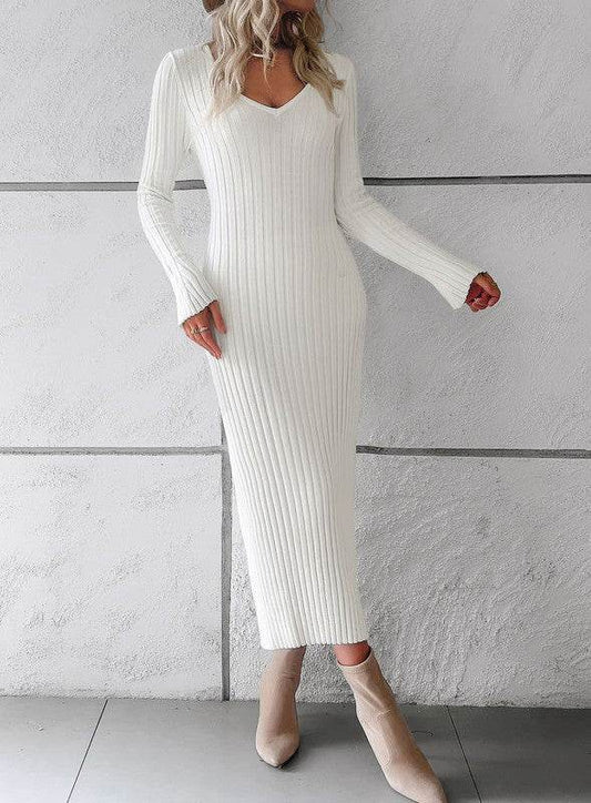 Ribbed long sleeve midi dress - Shop Style & More | Fresh Looks, Everyday Deals & Free Shipping