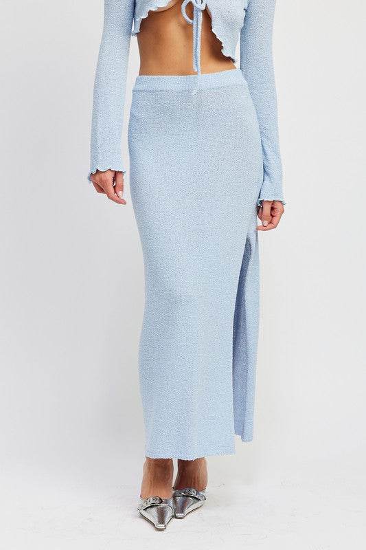 HIGH WAIST MAXI SKIRT WITH SLIT - Shop Style & More | Fresh Looks, Everyday Deals & Free Shipping