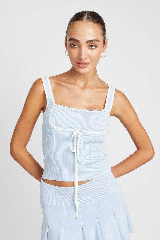 RIBBED TANK TOP WITH CONTRASTED SEAM - Shop Style & More | Fresh Looks, Everyday Deals & Free Shipping