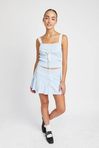 RIBBED TANK TOP WITH CONTRASTED SEAM - Shop Style & More | Fresh Looks, Everyday Deals & Free Shipping