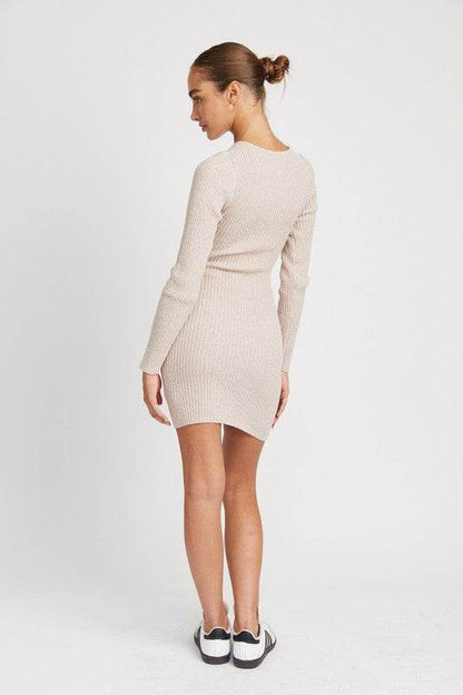 Ribbed Long Sleeve Mini Dress - Shop Style & More | Fresh Looks, Everyday Deals & Free Shipping