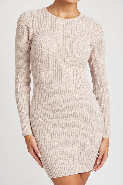 Ribbed Long Sleeve Mini Dress - Shop Style & More | Fresh Looks, Everyday Deals & Free Shipping