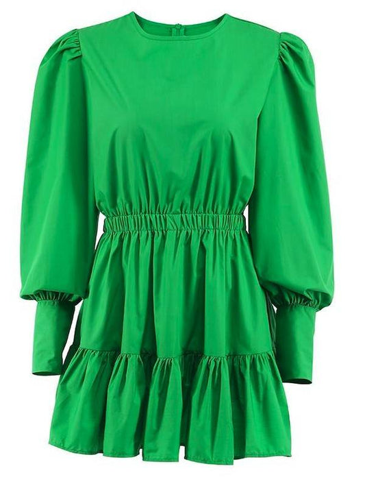 Round Neck Lantern Sleeve Dress - Shop Style & More | Fresh Looks, Everyday Deals & Free Shipping