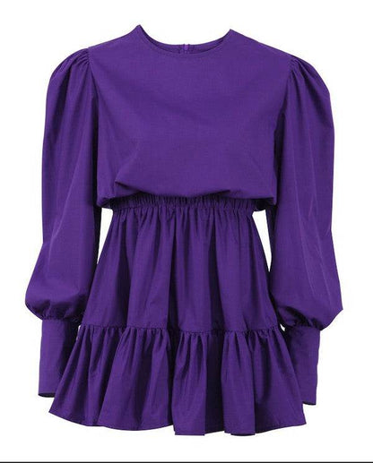 Round Neck Lantern Sleeve Dress - Shop Style & More | Fresh Looks, Everyday Deals & Free Shipping